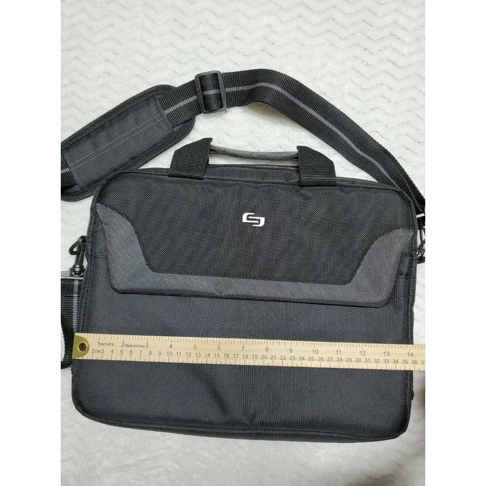 SOLO Ny Cla112-4 FLATIRON SLIM BRIEF city briefcase over the shoulder
